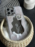 قاب موبایل آیفون دوقلب آیینه ای گل لاله - تصویر 3