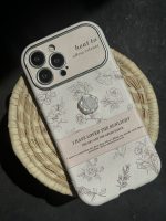 قاب موبایل آیفون گل سفید انگلیسی الگانس محافظ لنزدار - تصویر 2