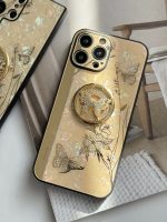 قاب موبایل آیفون پروانه نگین دار سواروسکی استندشو - تصویر 3