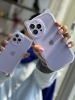 قاب موبایل آیفون گربه یاسی شفاف - تصویر 3