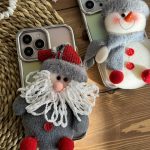 قاب موبایل آیفون کریسمسی آدم برفی و بابانوئل