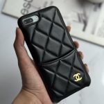 قاب موبایل آیفون شنل چرمی بالشتی جاکارتی دار