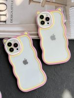 قاب موبایل گربه فنکو صورتی و زرد شفاف - تصویر 3