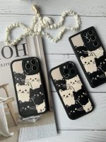 قاب موبایل شیائومی گربه های کیوت سیاه و سفید محافظ لنزدار - تصویر 2