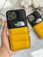 قاب موبایل آیفون پافر دورنگ مشکی زرد