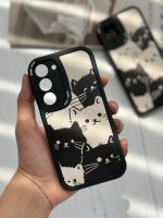 قاب موبایل شیائومی گربه های کیوت سیاه و سفید محافظ لنزدار