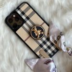 قاب موبایل آیفون باربری بند پارچه ای پاپسوکت دار