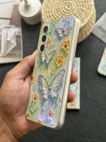 قاب موبایل ( آیفون - سامسونگ ) گل بابونه و پروانه آبرنگی محافظ لنزدار - تصویر 3