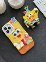 قاب موبایل آیفون باب اسفنجی پاتریک حلزون سیلیکونی - تصویر 3