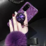 قاب موبایل شیائومی ماربل پام پام بنفش + پاپ سوکت + پام پام - تصویر 3