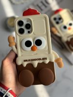 قاب موبایل آیفون شکلات شیری سیلیکونی پا استندشو - تصویر 2