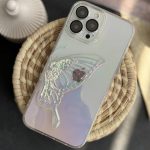 قاب موبایل آیفون پروانه هلوگرامی تک بال بیرنگ