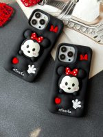 قاب موبایل آیفون میکی موس عشق سیلیکونی پاپ سوکت چسبیده - تصویر 2