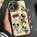 قاب موبایل آیفون میکی موس بالشتی خوشحال محافط لنزدار