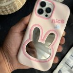 قاب موبایل آیفون خرگوش آیینه ای سیلیکونی