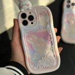 قاب موبایل آیفون خرگوش آکواریومی سیلیکونی سفید