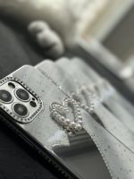 قاب موبایل آیفون قلب لاولی آیینه ای صدفی - تصویر 3