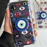 قاب موبایل سامسونگ چشم نظر پشت بیرنگ + پاپسوکت