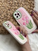 قاب موبایل آیفون گل لاله برجسته تولیپ صورتی - تصویر 3