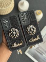 قاب موبایل سامسونگ شنل گل حصیری مشکی ( بدون بند ) - تصویر 2