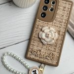 قاب موبایل سامسونگ شنل گل حصیری + بندست