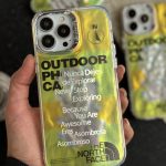 قاب موبایل آیفون نورث فیس فسفری شبرنگ