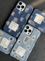 قاب موبایل آیفون جین و پارچه زاپ دار - تصویر 3