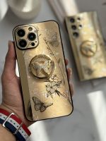 قاب موبایل آیفون پروانه نگین دار سواروسکی استندشو