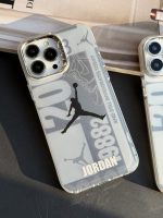 قاب موبایل آیفون نایک جردن لوگو نقره ای 9882 - تصویر 3