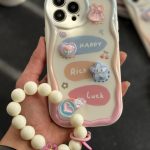 قاب موبایل آیفون خرگوش ستاره خوش شانس رنگ پاستیلی ( بدون بند )