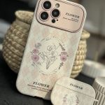 قاب موبایل آیفون فلاور رزپینک