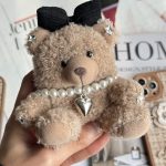 کاور ایرپاد خرس گردنبند مرواریدی