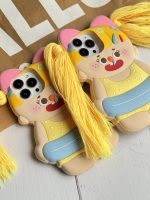 قاب موبایل آیفون عروسک ناتالی مو زرد سیلیکونی - تصویر 3