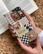 قاب موبایل سامسونگ خرس کله پوک فریم برجسته محافظ لنزدار - تصویر 2