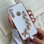 قاب موبایل آیفون بند قلبی مخملی محافظ لنزدار