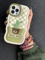 قاب موبایل آیفون کاکتوس سبز روز خوب پایه استندشو