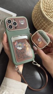 کاور ایرپاد تام و جری سبز و قهوه ای - تصویر 3