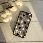 قاب موبایل آیفون خال خالی بی رنگ توپی ژله ای