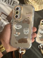 قاب موبایل سامسونگ سگ پاپی شکلاتی آیینه ای بند کوتاه - تصویر 2