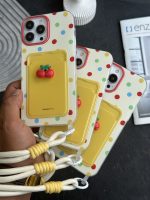 قاب موبایل آیفون جاکارتی آلبالو خال خالی - تصویر 3