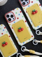 قاب موبایل آیفون جاکارتی آلبالو خال خالی - تصویر 2