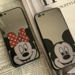 قاب موبایل آیفون میکی مینی پسر و دختر آیینه ای