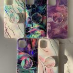 قاب موبایل آیفون ماربل یانگ + پاپ سوکت