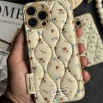 قاب موبایل آیفون گل رزالین پافری بالشتی