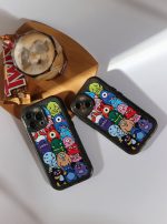 قاب موبایل آیفون هیولاهای کارتونی محافظ لنزدار