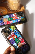 قاب موبایل آیفون هیولاهای کارتونی محافظ لنزدار - تصویر 2