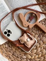 قاب موبایل آیفون گربه مینیمال جاکارتی دار محافظ لنزدار