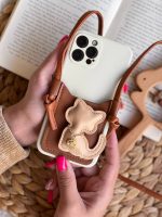 قاب موبایل آیفون گربه مینیمال جاکارتی دار محافظ لنزدار - تصویر 2