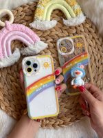 قاب موبایل آیفون خورشید و جوجه اردک رنگین کمان - تصویر 2