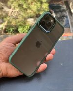 قاب موبایل آیفون متال لنز پشت بیرنگ دور سیلیکونی - تصویر 3